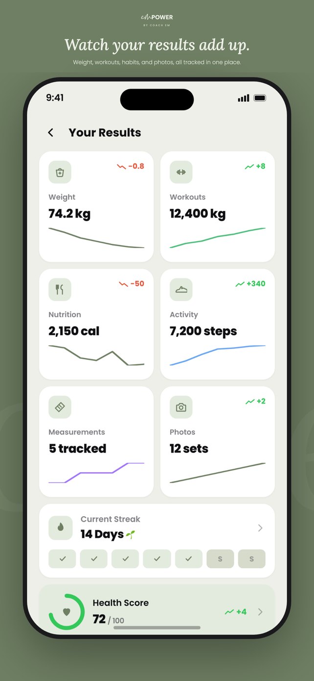 Empower by Coach Em app screen 6