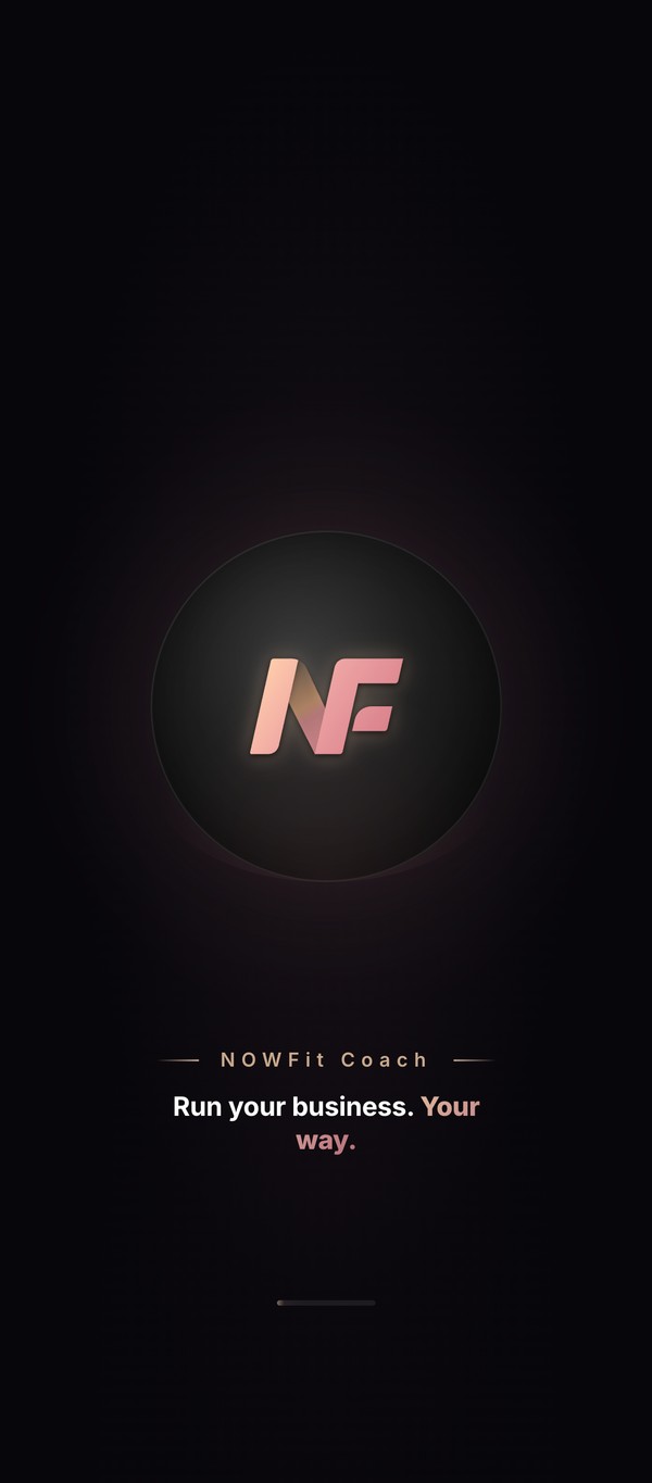 NOWFit Coach app opening screen
